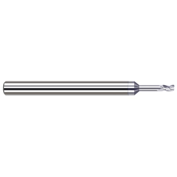 End Mill for Aluminum Alloys - Corner Radius, 0.0200", Neck Dia.: 0.0192"